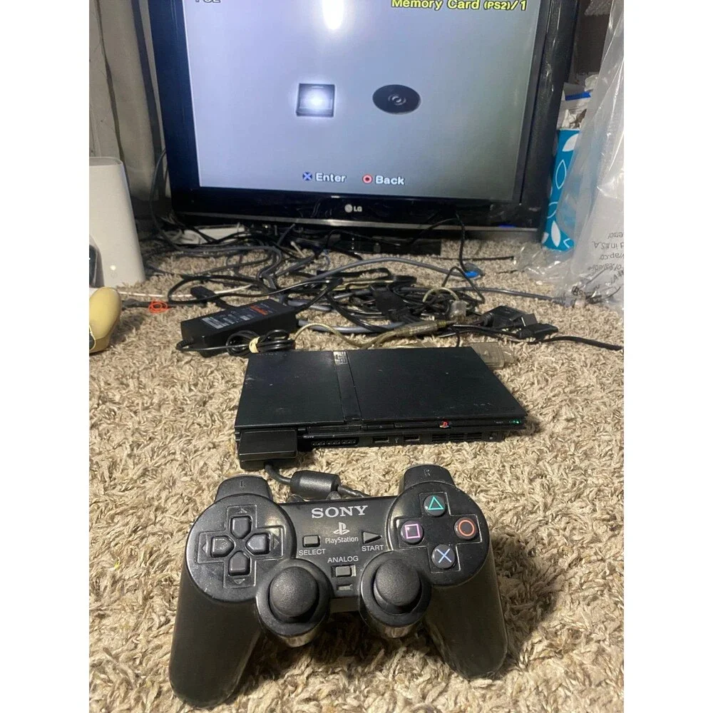 Playstation 2 PS2 Slim Console With Sony Memory Card & Sony Controller complete